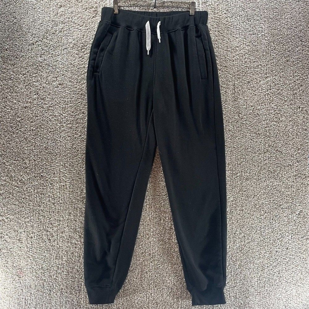 Southpole Pants Mens Large Black Fleece Sweatpants Streetwear Casual Logo Poly